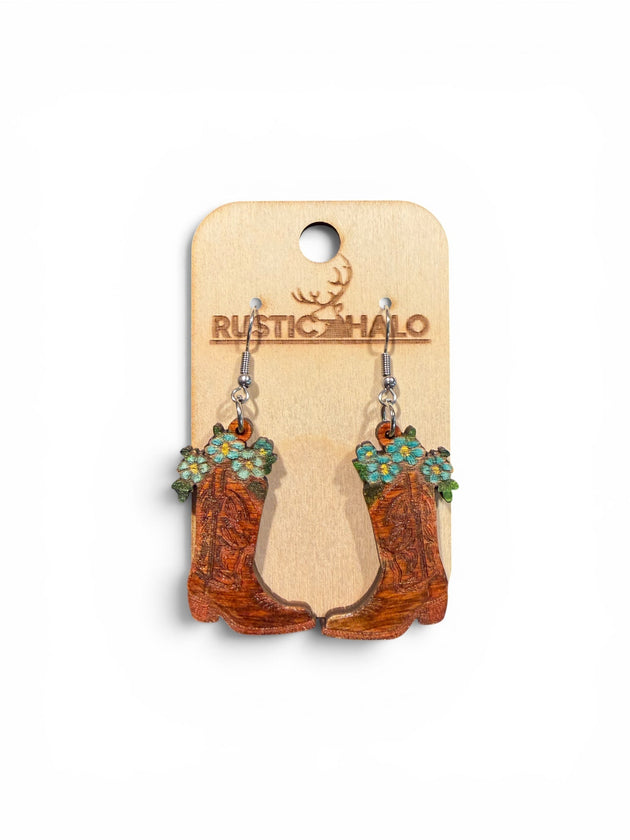 Cowgirl Flower Garden Dangles - Rustic Halo