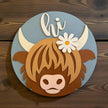 Daisy Highland Cow - Rustic Halo
