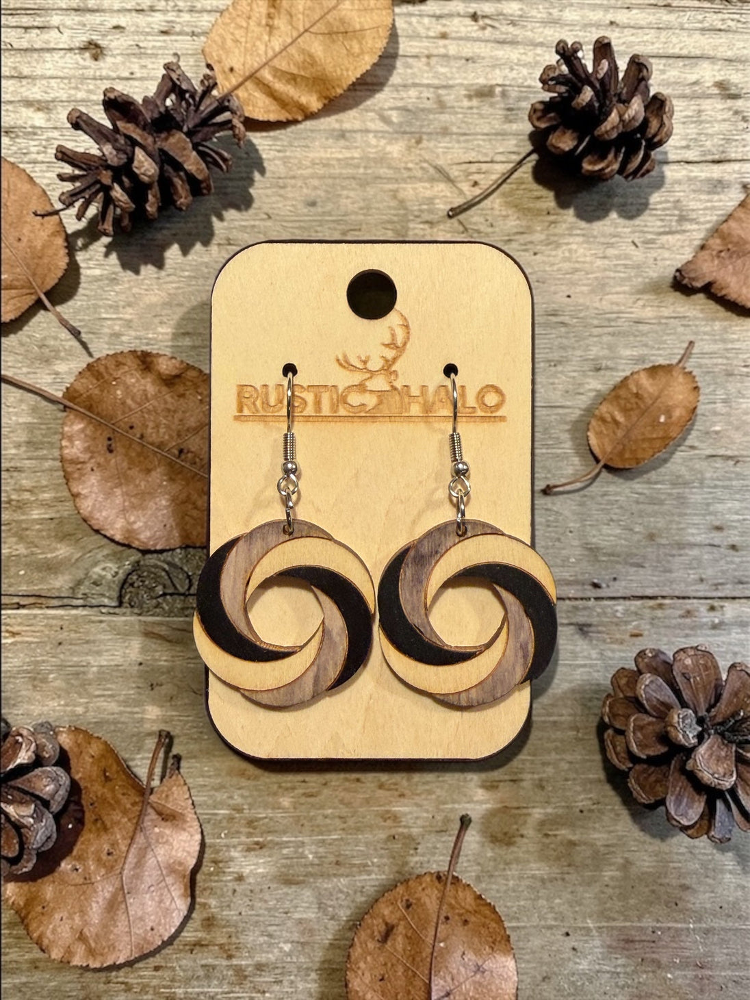 Dangling Spiral Earrings - Rustic Halo