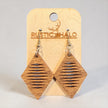 Diamond Center Cut Dangle Earrings - Rustic Halo