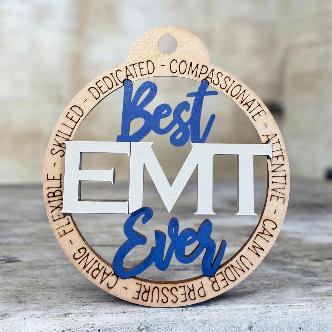 EMT Christmas Tree Ornament - Rustic Halo