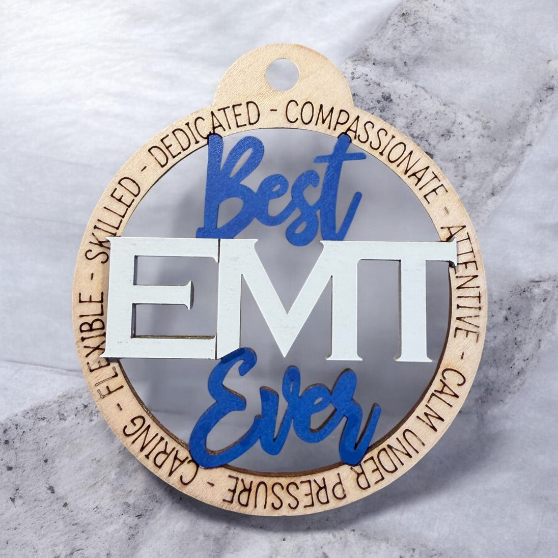 EMT Christmas Tree Ornament - Rustic Halo