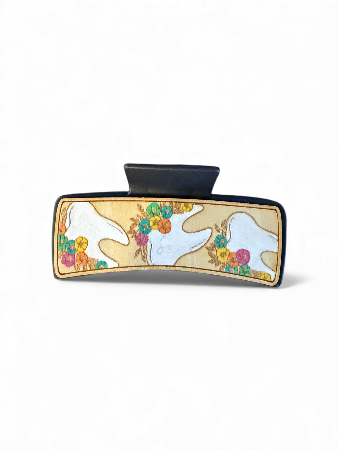 Floral Dental Hair Claw - Rustic Halo