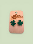 Four Leaf Clover Stud Earrings - Rustic Halo