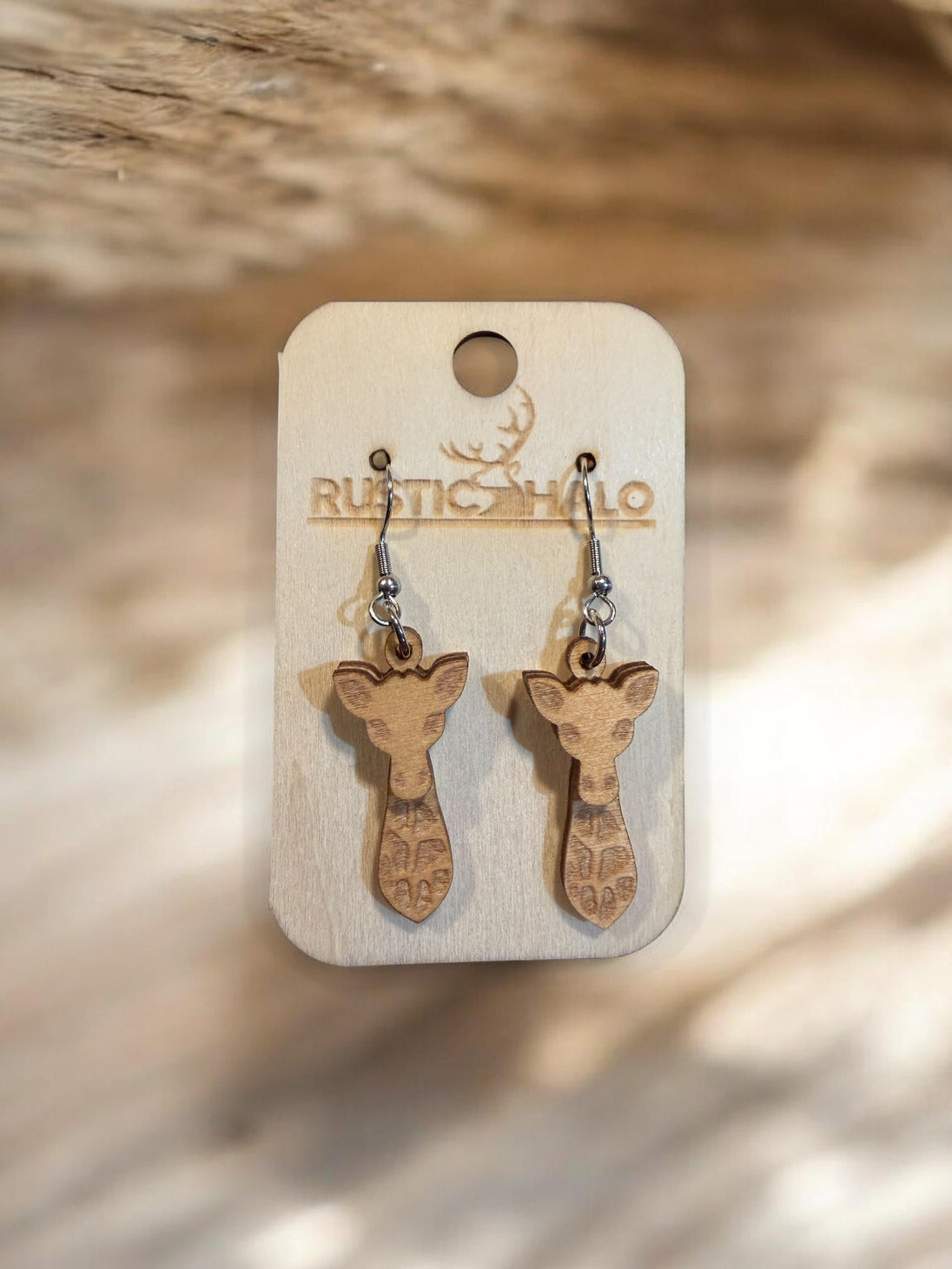 Giraffe Dangle Earrings - Rustic Halo