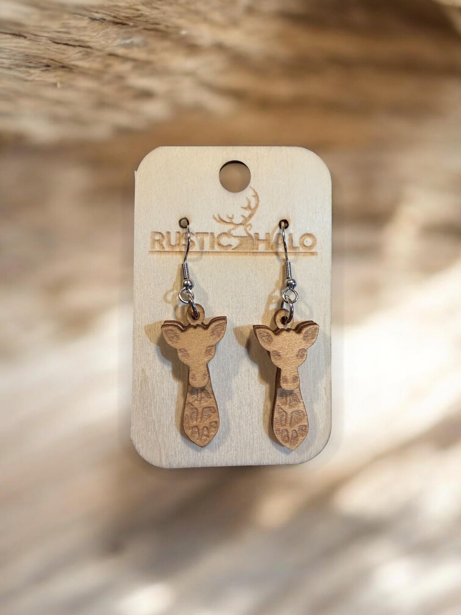 Giraffe Dangle Earrings - Rustic Halo