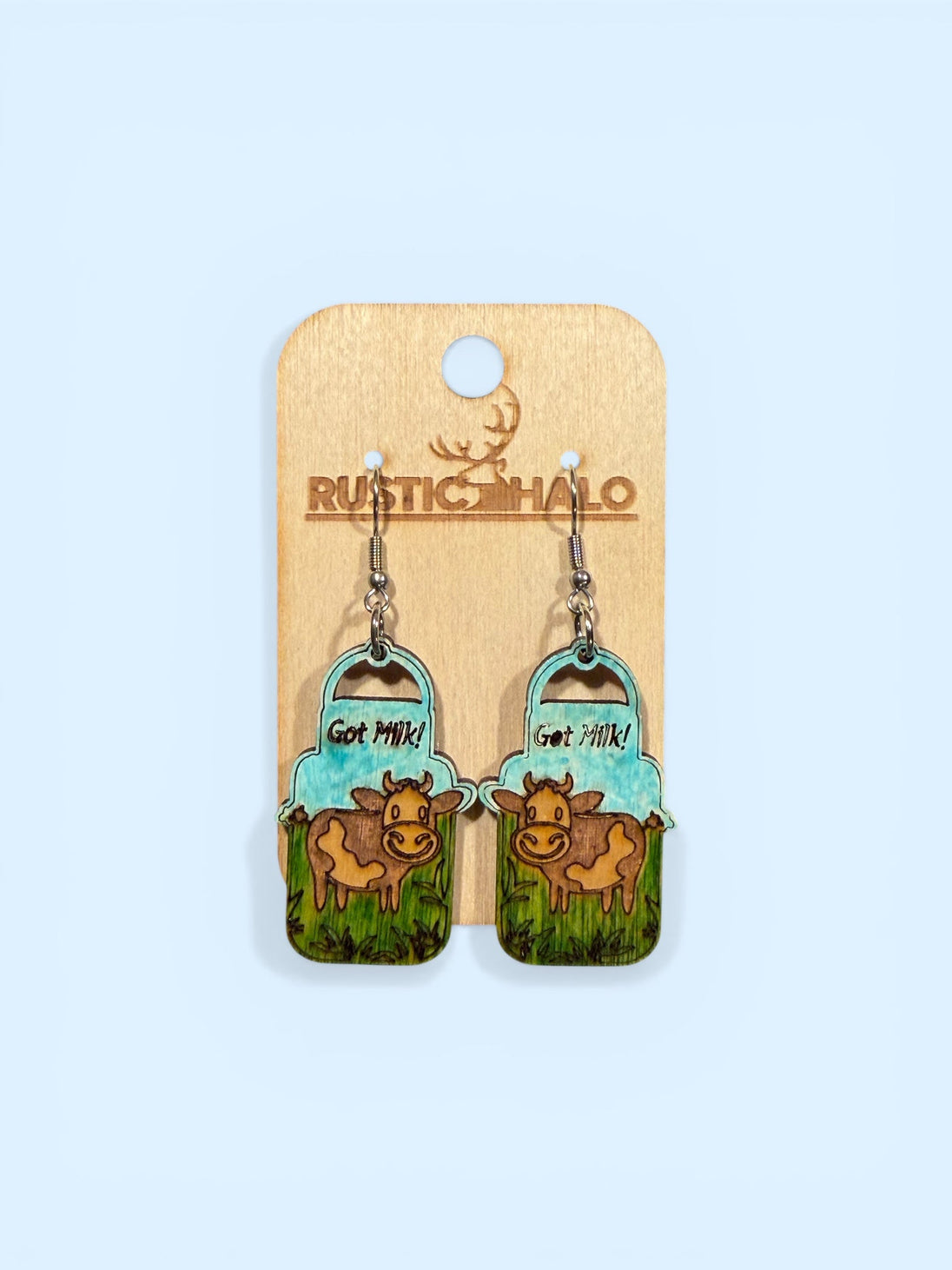 Got Milk? Dangles - Rustic Halo