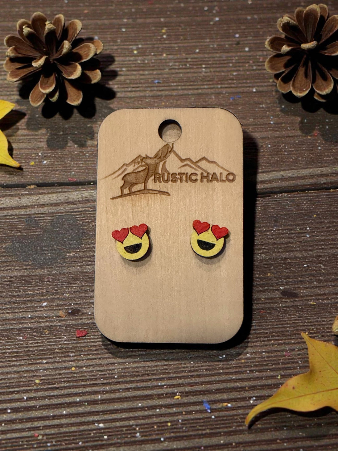 Happy Hearts Stud Earrings - Rustic Halo