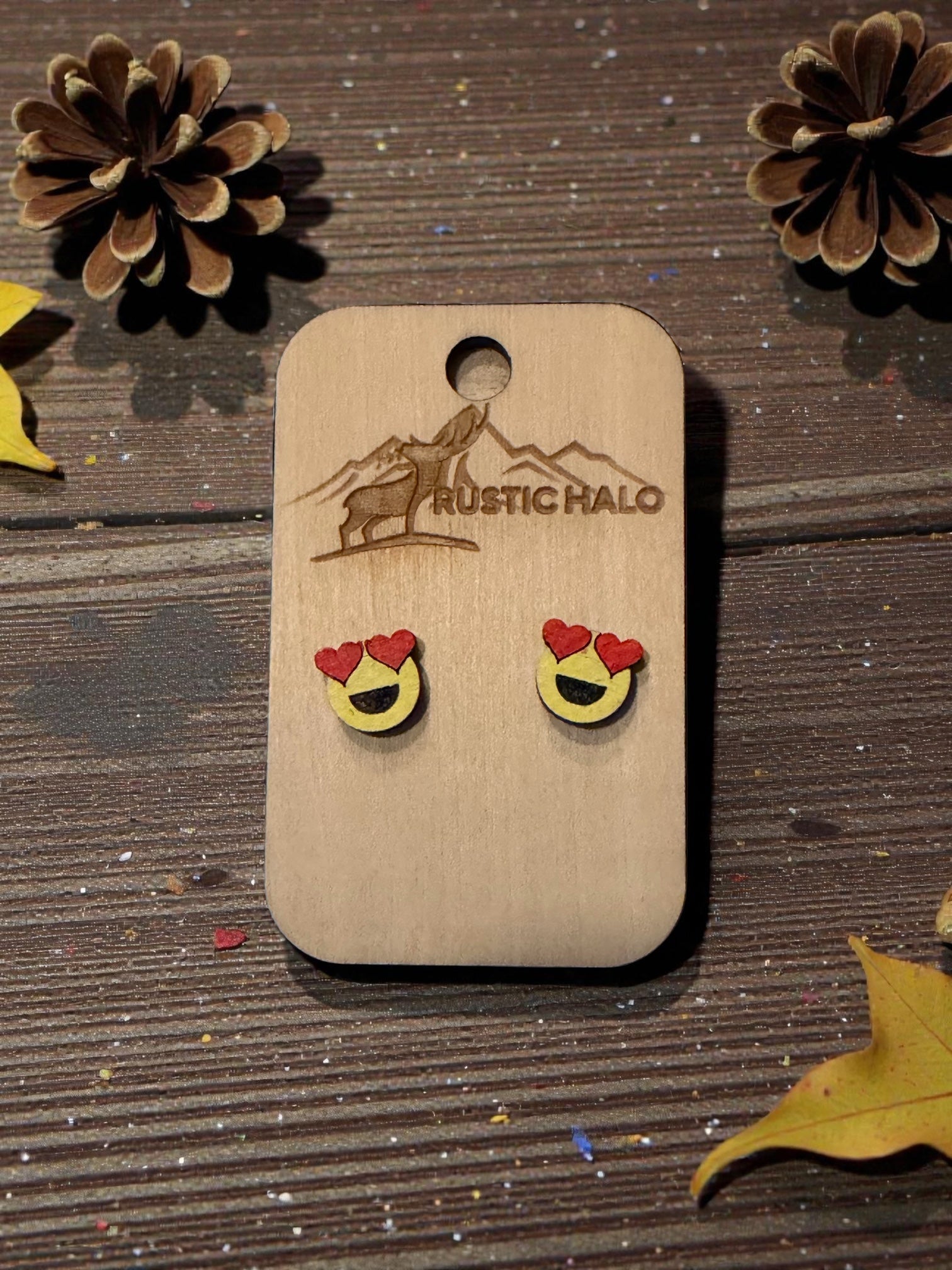 Happy Hearts Stud Earrings - Rustic Halo