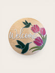 Humming Bird and Flowers Door Hanger - Rustic Halo