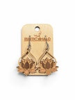Inlaid Lotus Dangle Earrings - Rustic Halo