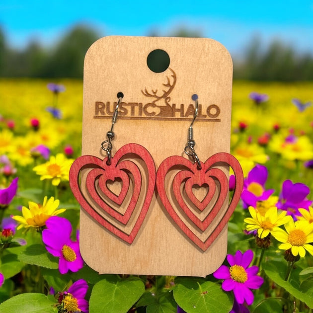 Intersecting Hearts Dangle Earrings