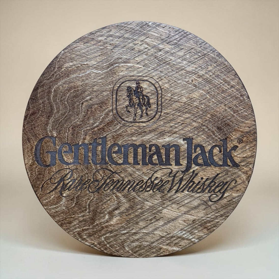 Jack Daniel’s Gentleman Jack Round Sign - Rustic Halo