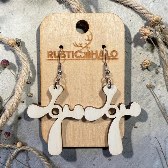 Joy Cross Dangle Earrings - Rustic Halo