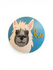 Llama Round Door Hanger - Rustic Halo