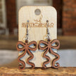 Long Tail Bow Dangle Earrings - Rustic Halo