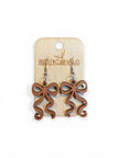 Long Tail Bow Dangle Earrings - Rustic Halo