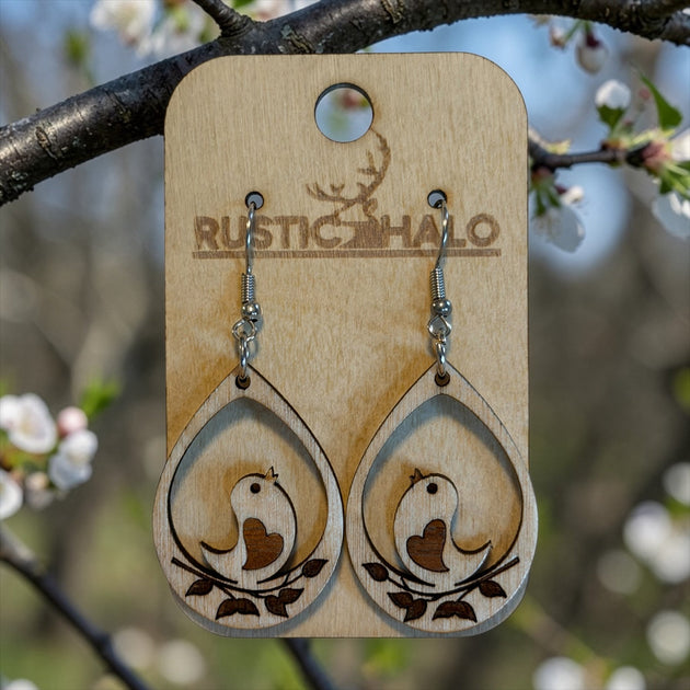 Lovebird Teardrops - Rustic Halo