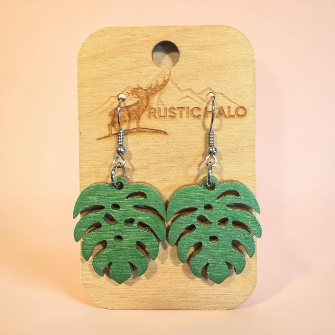 Monstera Leaf Earrings - Rustic Halo