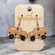 Off Road Jeeper Wood Earrings - Rustic Halo