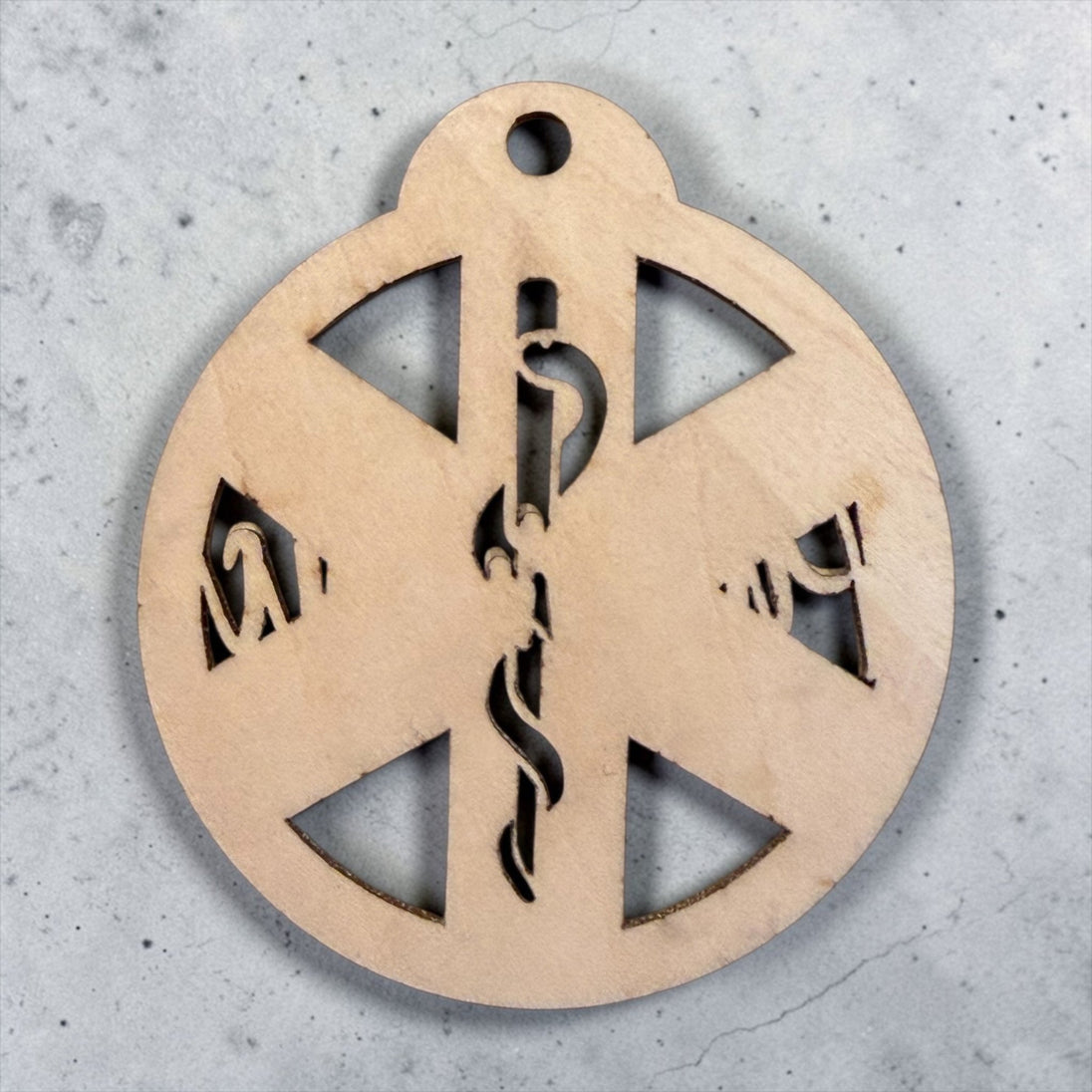 Paramedic Christmas Tree Ornament - Rustic Halo