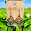 Patina Fan Dangle Earrings
