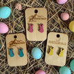 Peeps Bunny Studs - Rustic Halo