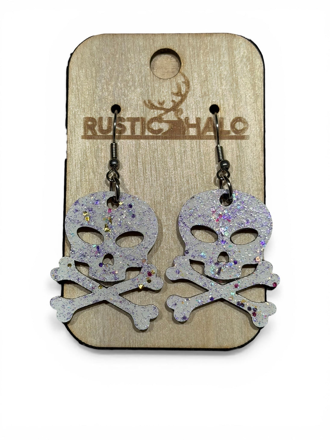 Pirate Skull and Cross Bone Earrings - Rustic Halo