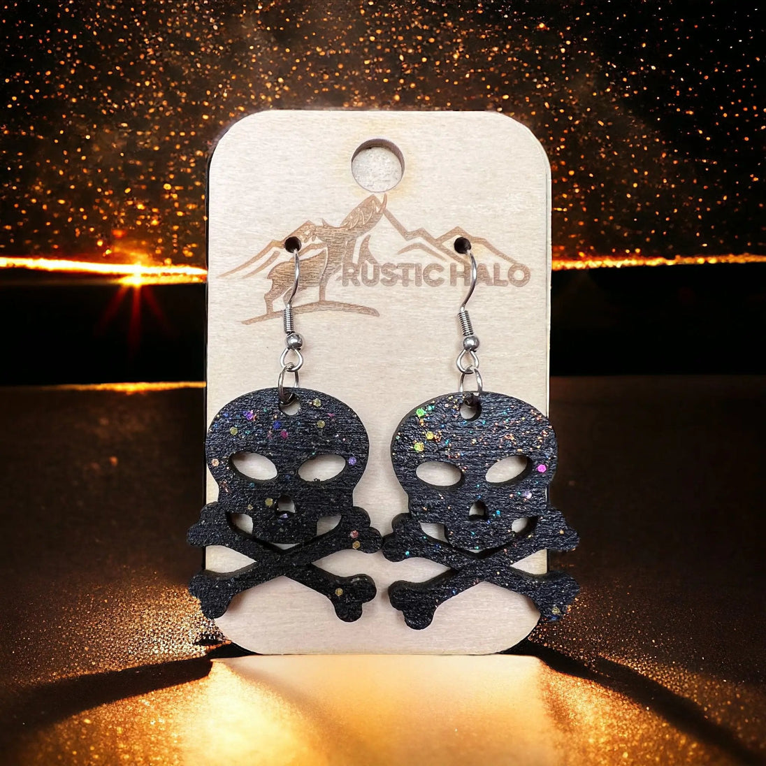 Pirate Skull and Cross Bone Earrings - Rustic Halo