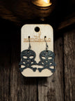 Pirate Skull and Cross Bone Earrings - Rustic Halo