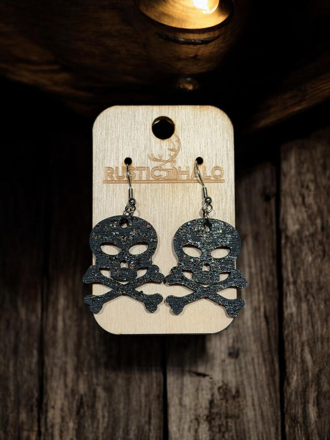 Pirate Skull and Cross Bone Earrings - Rustic Halo