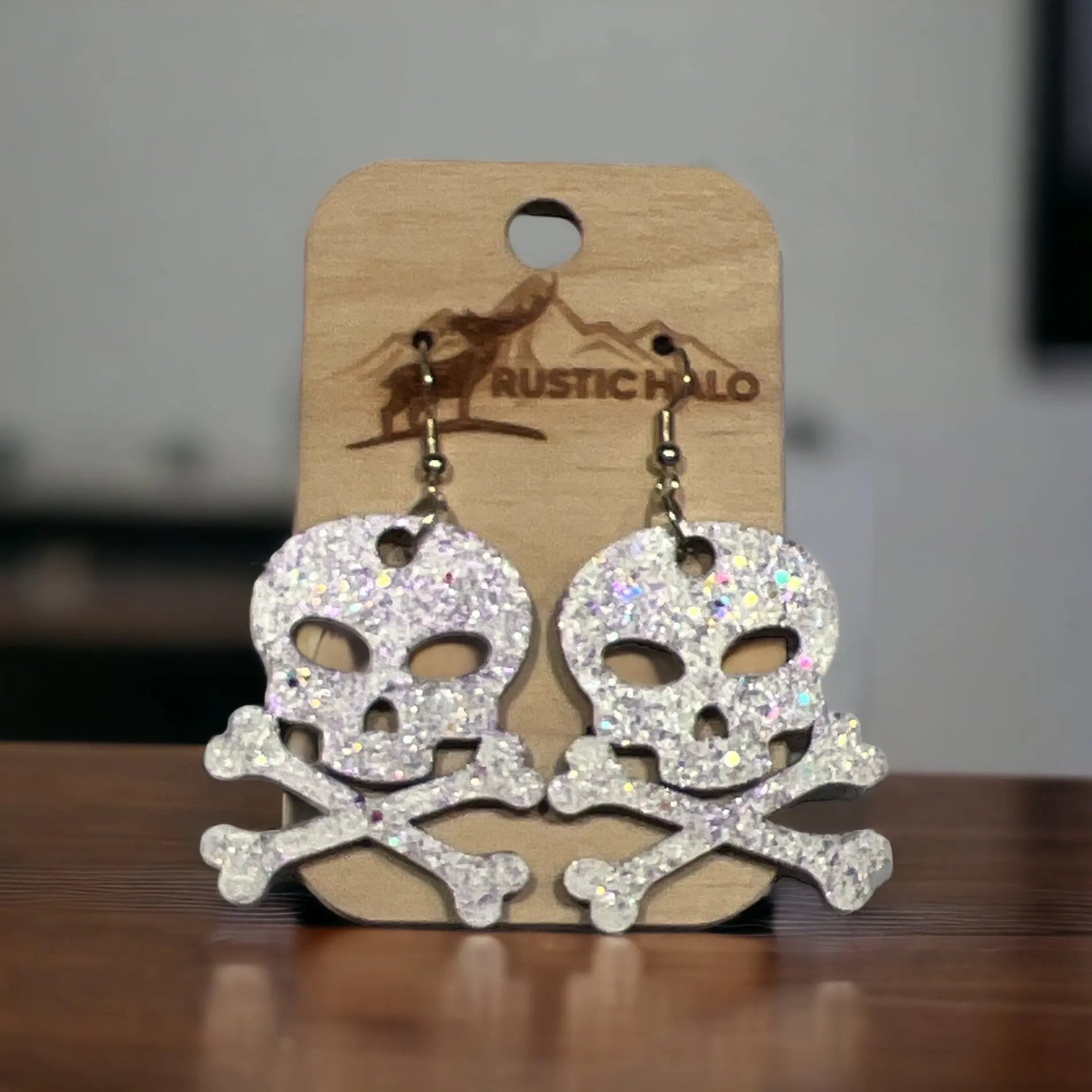 Pirate Skull and Cross Bone Earrings - Rustic Halo