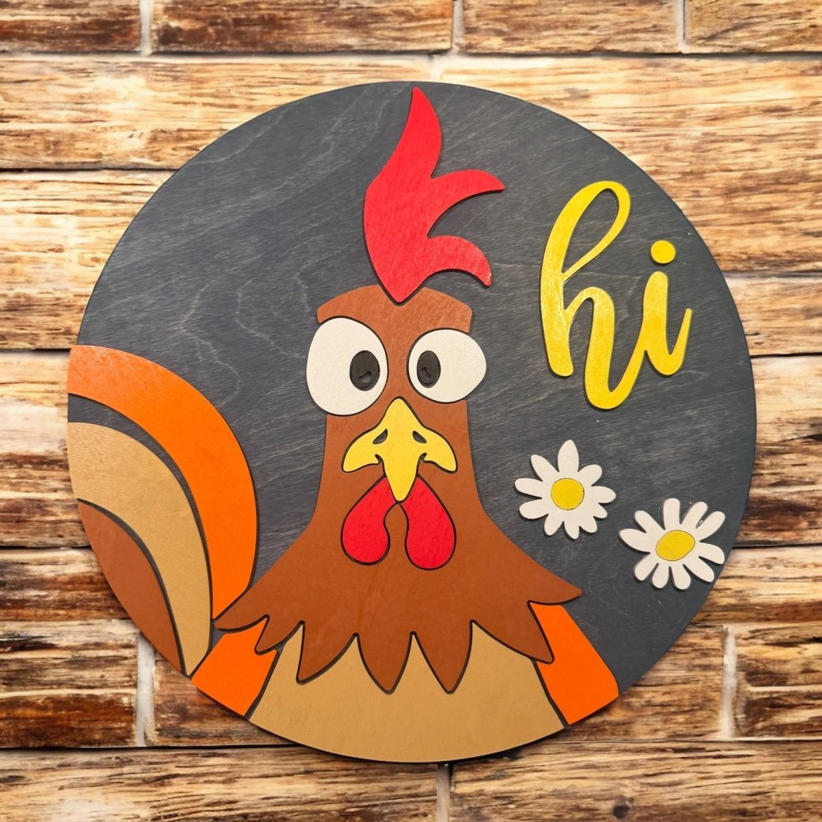 Rooster Hi Novelty Sign