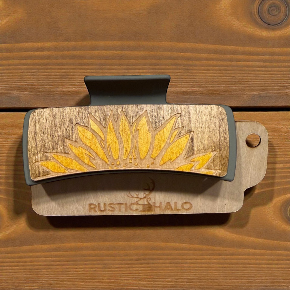 Sunflower Artsy Hair Claw - Rustic Halo