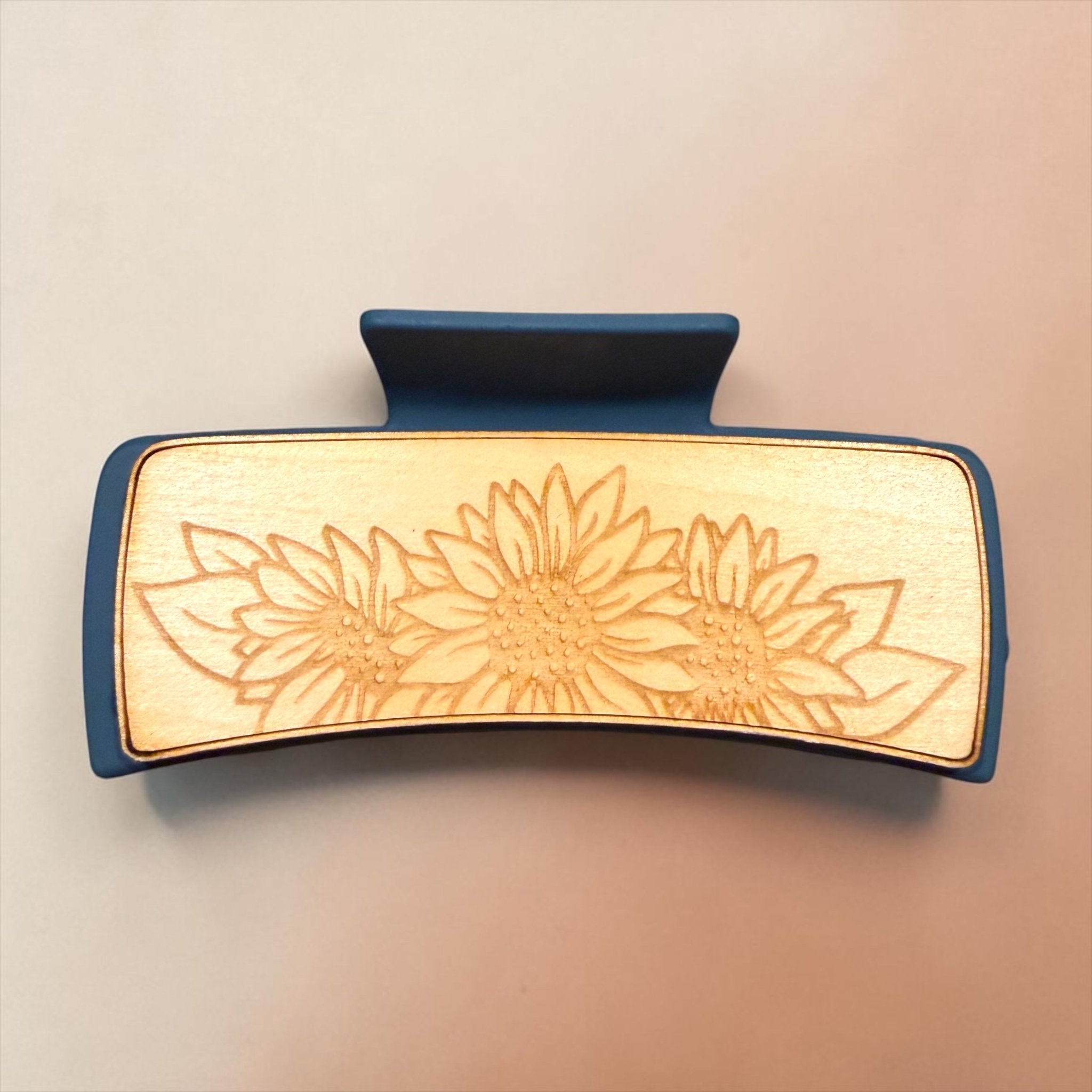 Sunflower Hair Claw - Rustic Halo