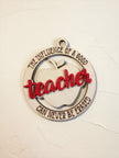 Teacher Ornament - Rustic Halo