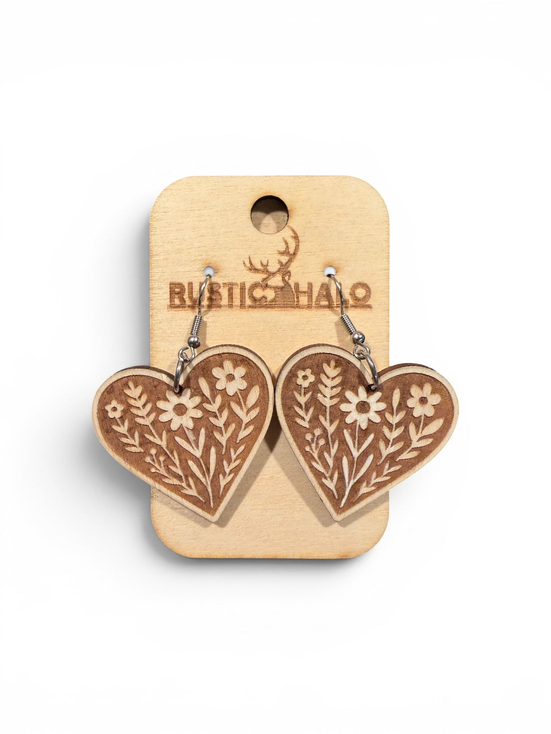 Wildflower Hearts Dangle Earrings - Rustic Halo