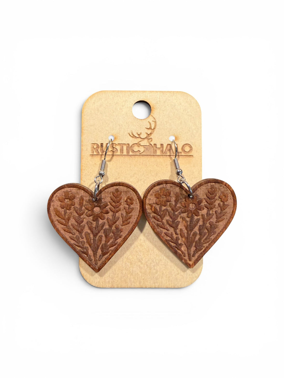 Wildflower Hearts Dangle Earrings - Rustic Halo