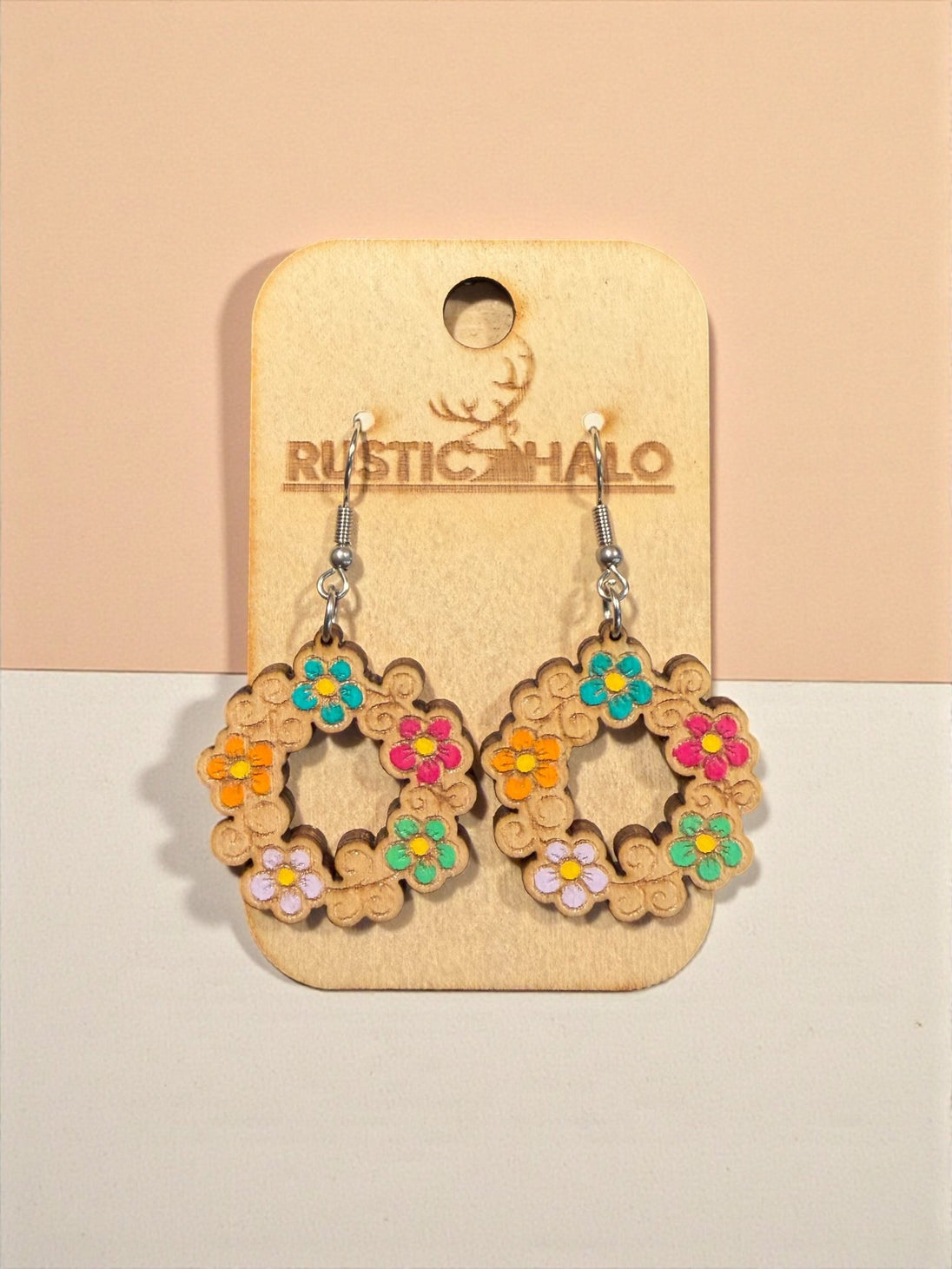Wildflower Loop Dangle Earrings - Rustic Halo