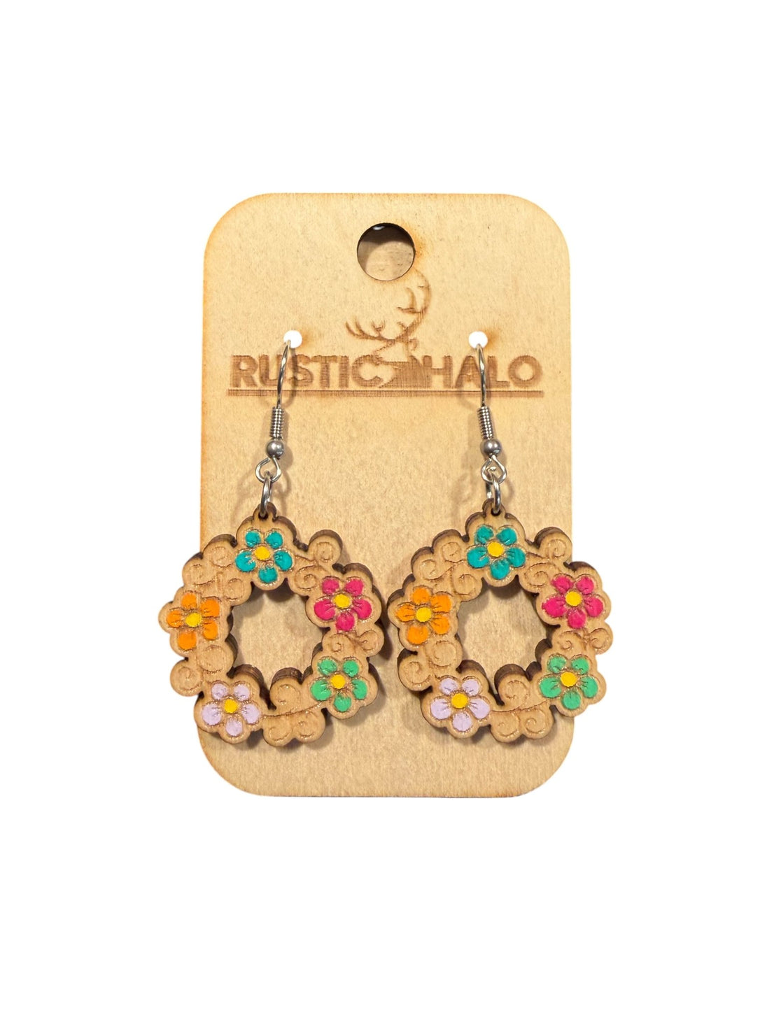 Wildflower Loop Dangle Earrings - Rustic Halo