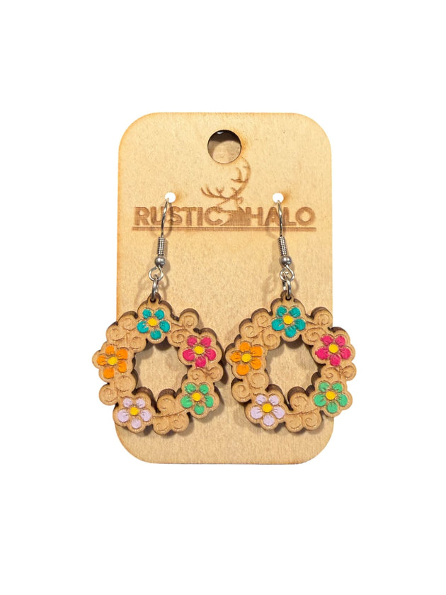 Wildflower Loop Dangle Earrings - Rustic Halo