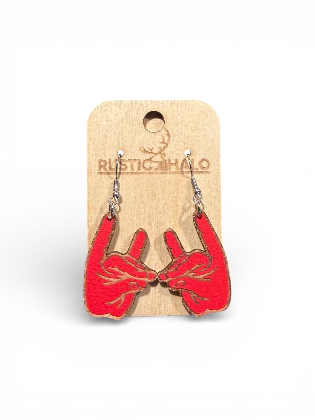 Wolfie Hand Earrings - Rustic Halo